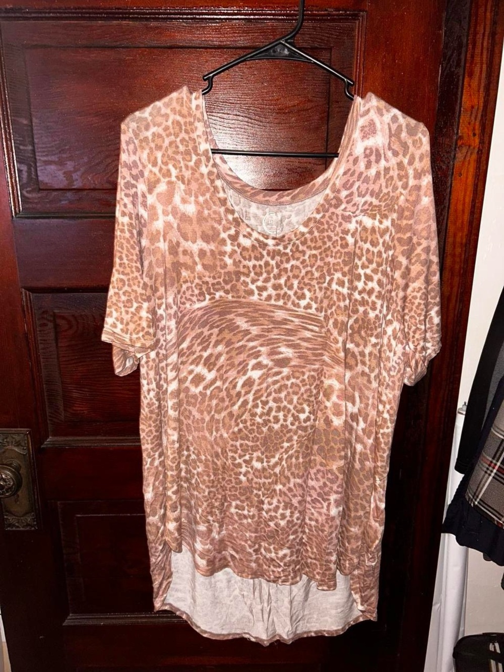 Maurices Blush Pink Leopard Print 24/7 Tee